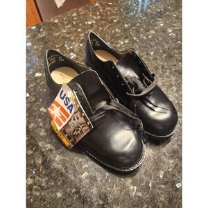 Wolverine vintage Oxford lace up black leather oil resistant shoe size 7